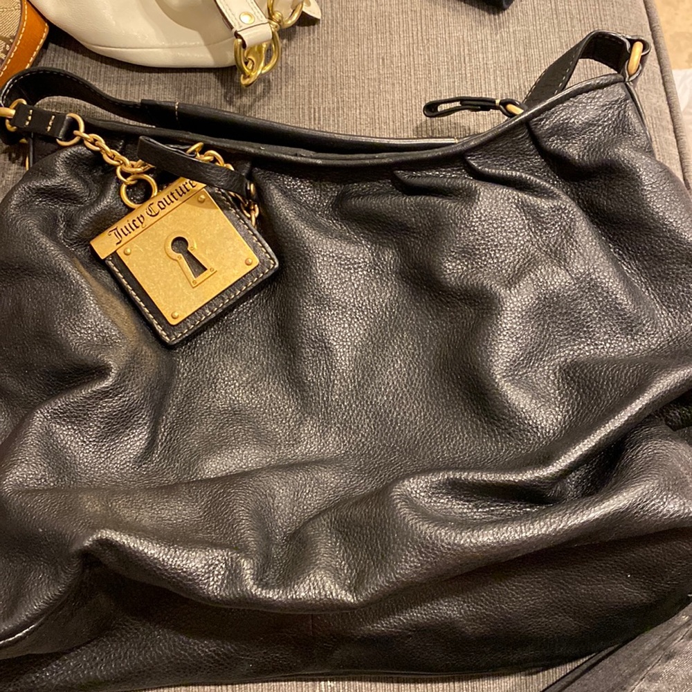Juicy couture black leather purse